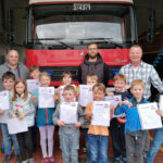 Aufenauer Feuerfüchse absolvieren die Feuerwehr Tatze am 10.05.2023